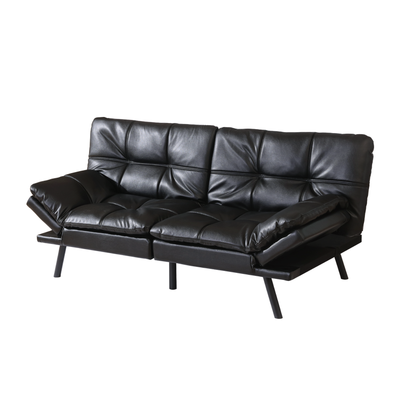 Mydepot Comfortable Armless Sofa Bed, SF-267PU-BK