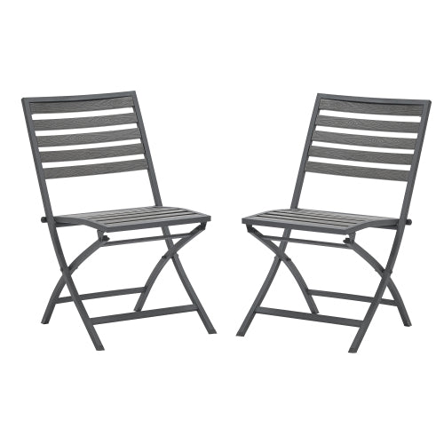 Modern outdoor plastic wood folding table and chair,Garden Furniture 3PCS (2 Chairs+1 table)