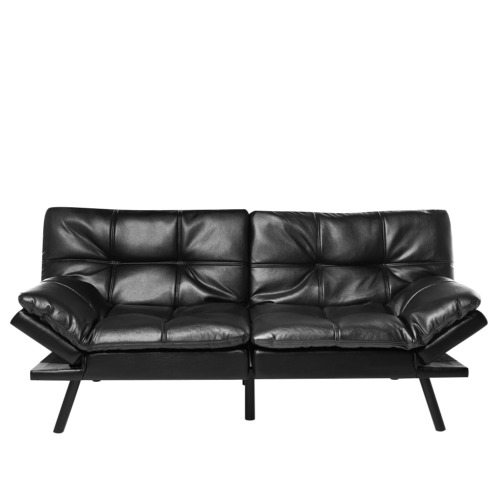 Mydepot Comfortable Armless Sofa Bed, SF-267PU-BK