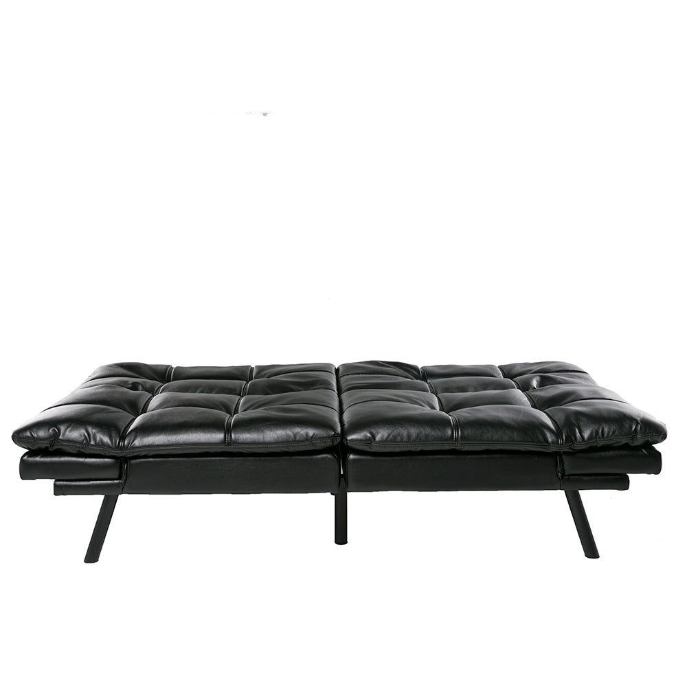 Mydepot Comfortable Armless Sofa Bed, SF-267PU-BK