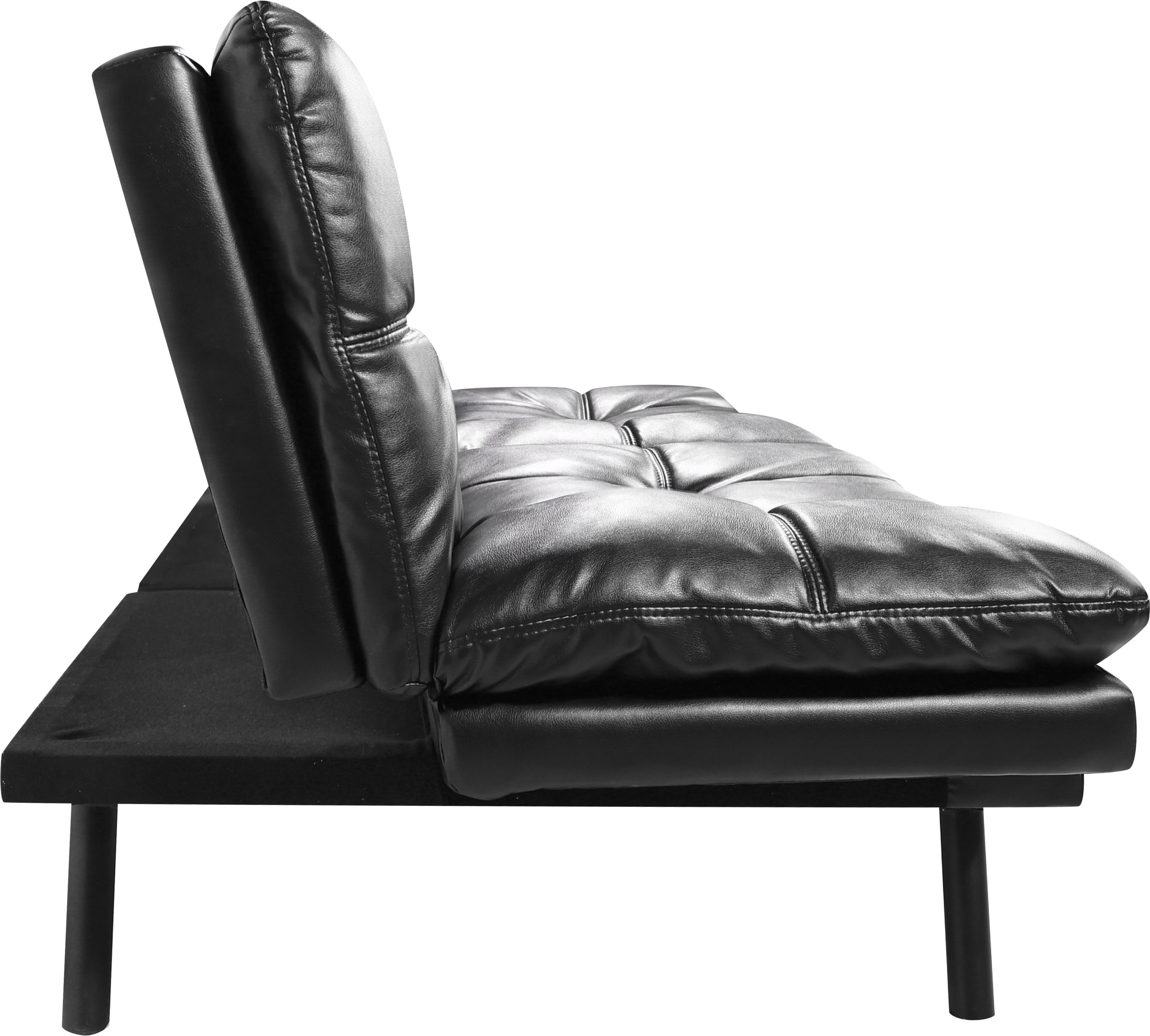 Mydepot Comfortable Armless Sofa Bed, SF-267PU-BK