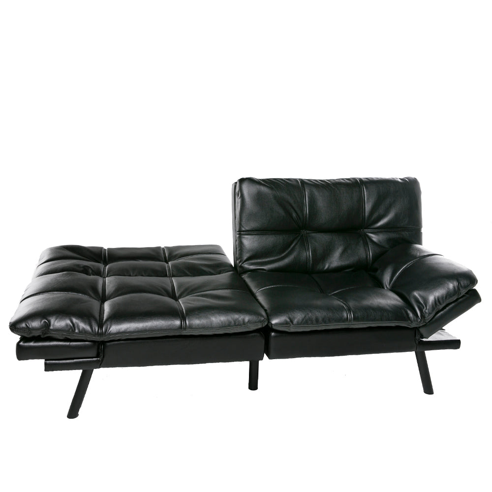 Mydepot Comfortable Armless Sofa Bed, SF-267PU-BK